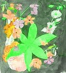 Aquarellen met veranderde kleuren.