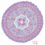 Het begon in zwart/wit op een bierviltje, en later in kleur. Of het echt mandala's zijn dat weet ik niet zeker, maar er zijn wel mooie bij!