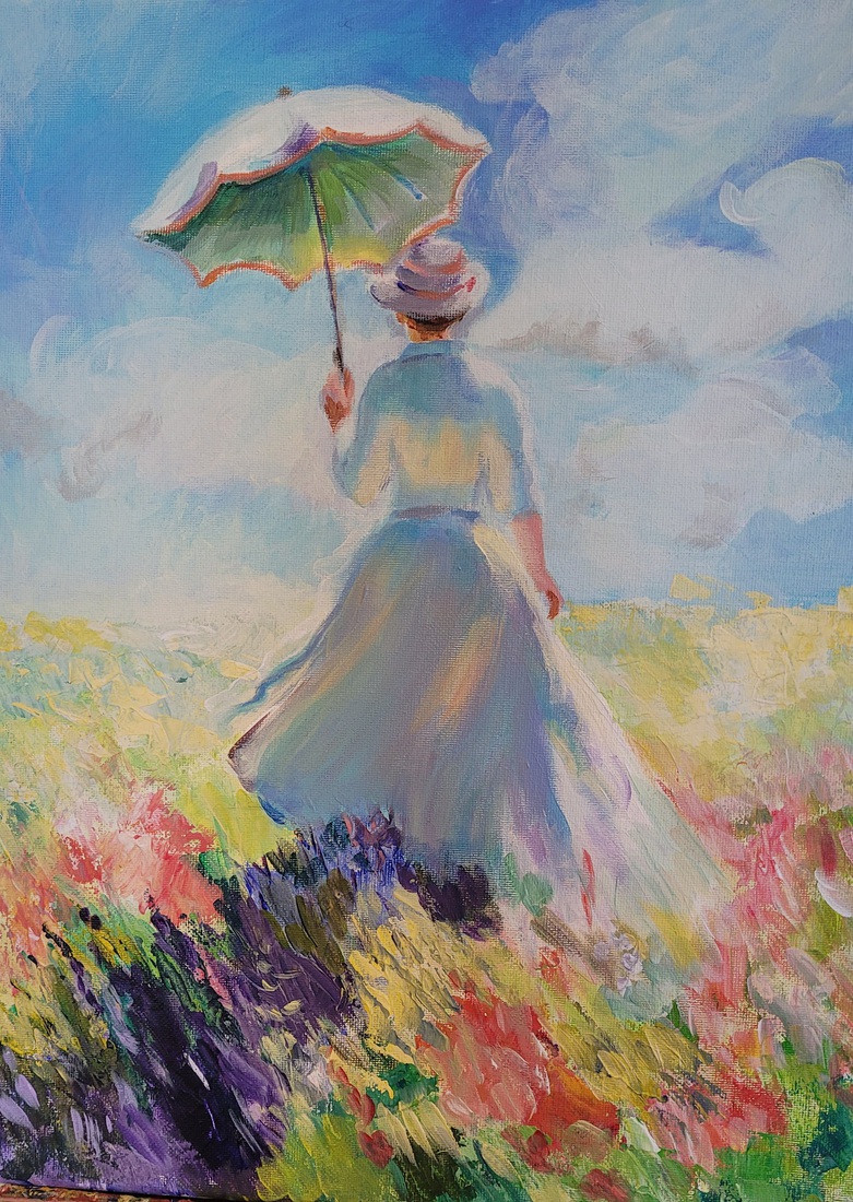 Dame met parasol 
