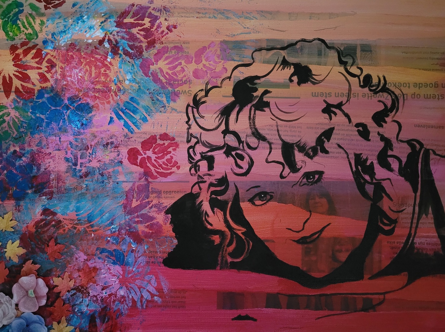 Mixed media zelfportret