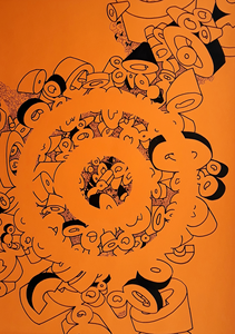 Eigen composities, grafisch, geometrisch en surrealistisch. 