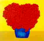 Acrylverfschilderijen met figuratieve afbeeldingen.