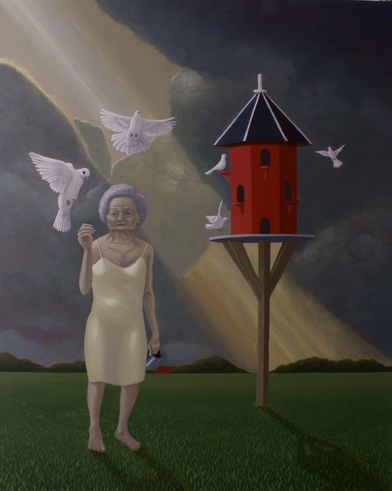 The old lady and the pigeon-loft