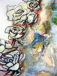 collage, acryl en pastel