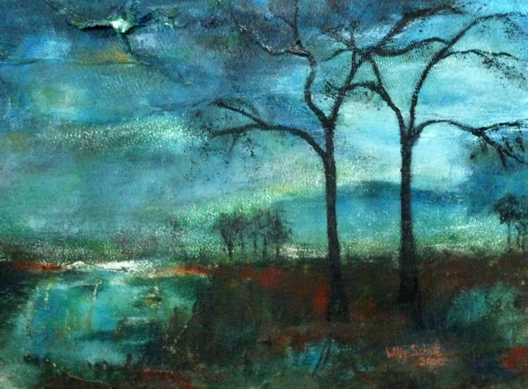 'Small landscape with trees'