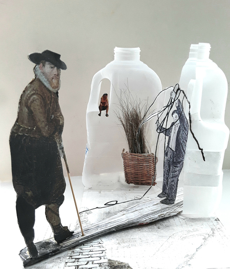 'Ode aan de vuilnisman'- ruimtelijke collage