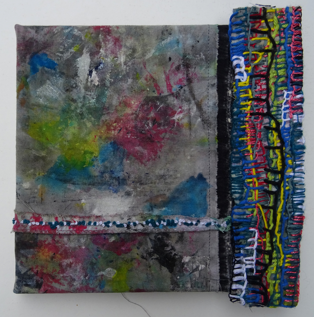 'Haal eruit wat erin zit III' - textiel schilderij