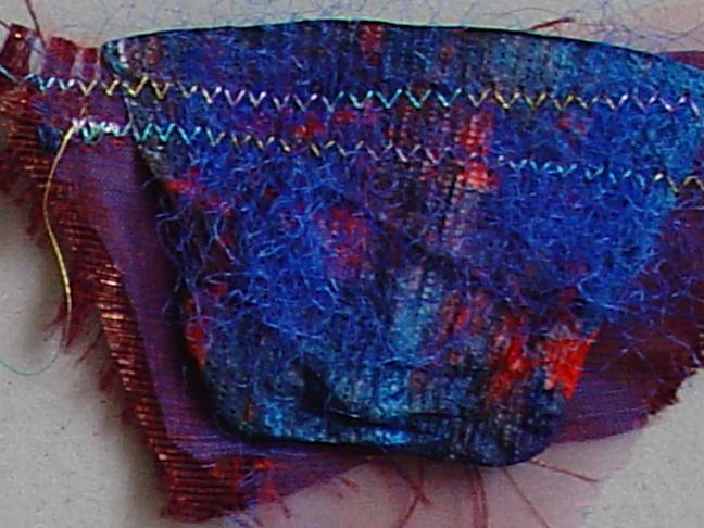 broche paars/blauw/rood