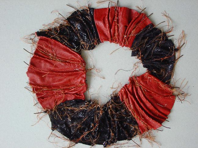 textiel kraag rood/zwart