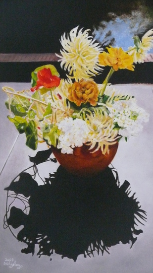 bloemen in tegenlicht