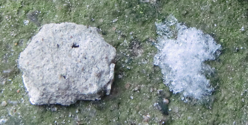 Sneeuwvlok en gesteente