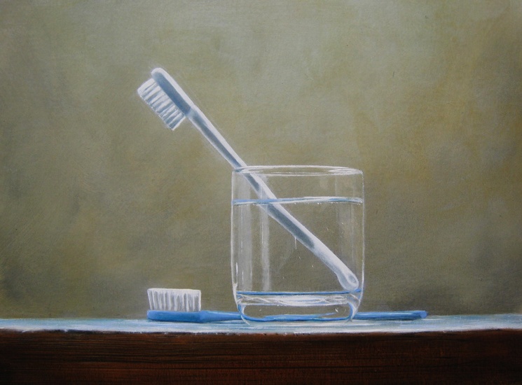 Tandenborstels in tegenlicht