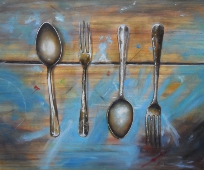 Atelier-vloer met bestek 2013