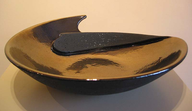 Schaal met oplegging plat