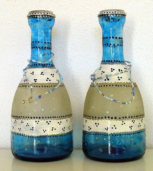 Olielamp, blauw