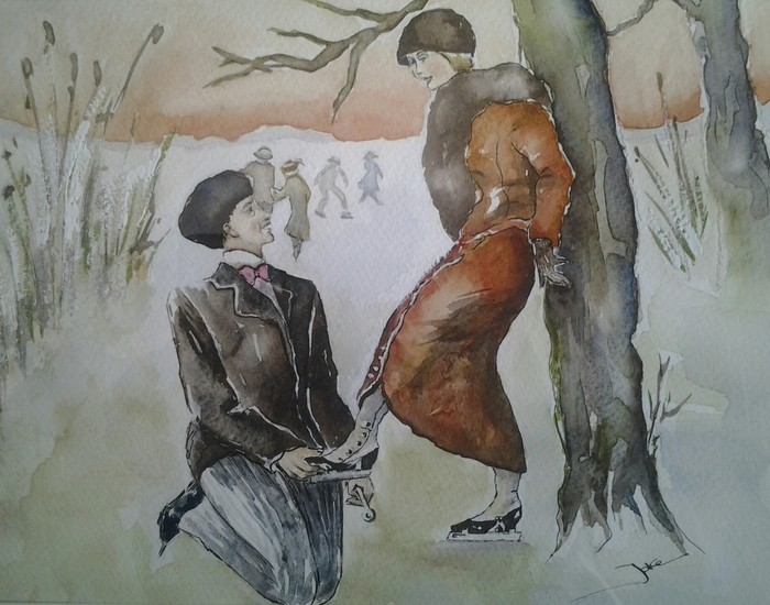 schaatsen in de twintiger jaren