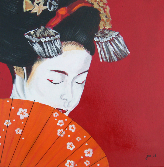 Geisha met parasol