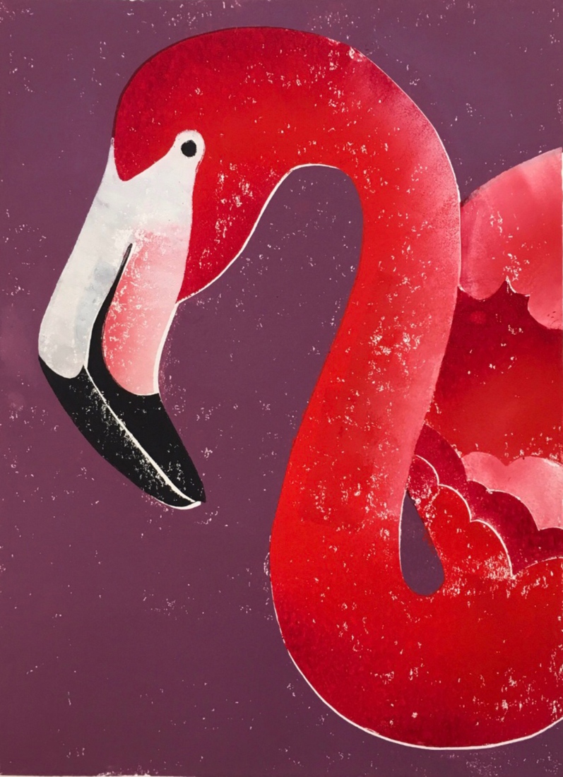 Portret van een flamingo