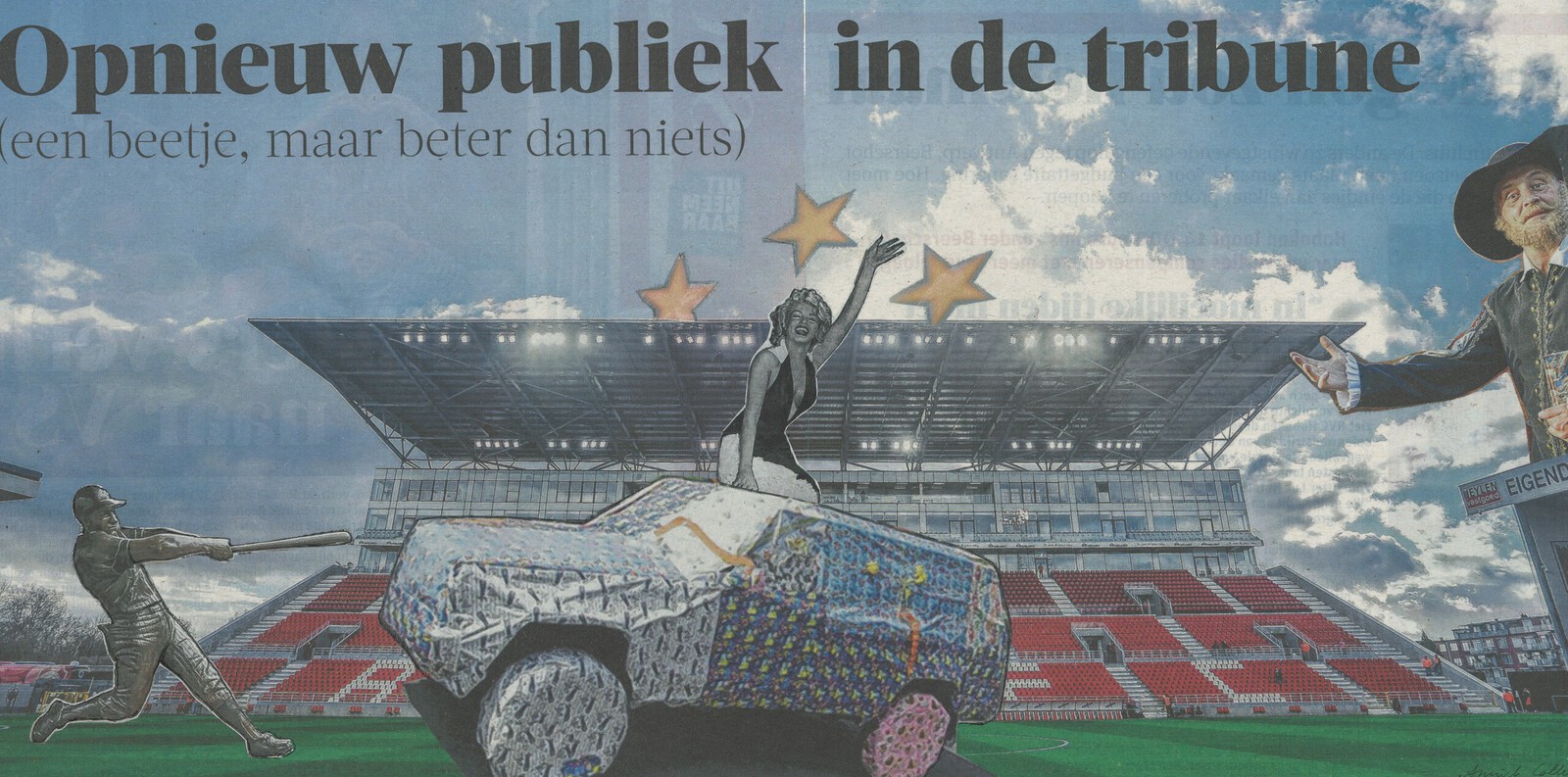 Opnieuw publiek in de tribune ( een beetje, maar beter dan niets)