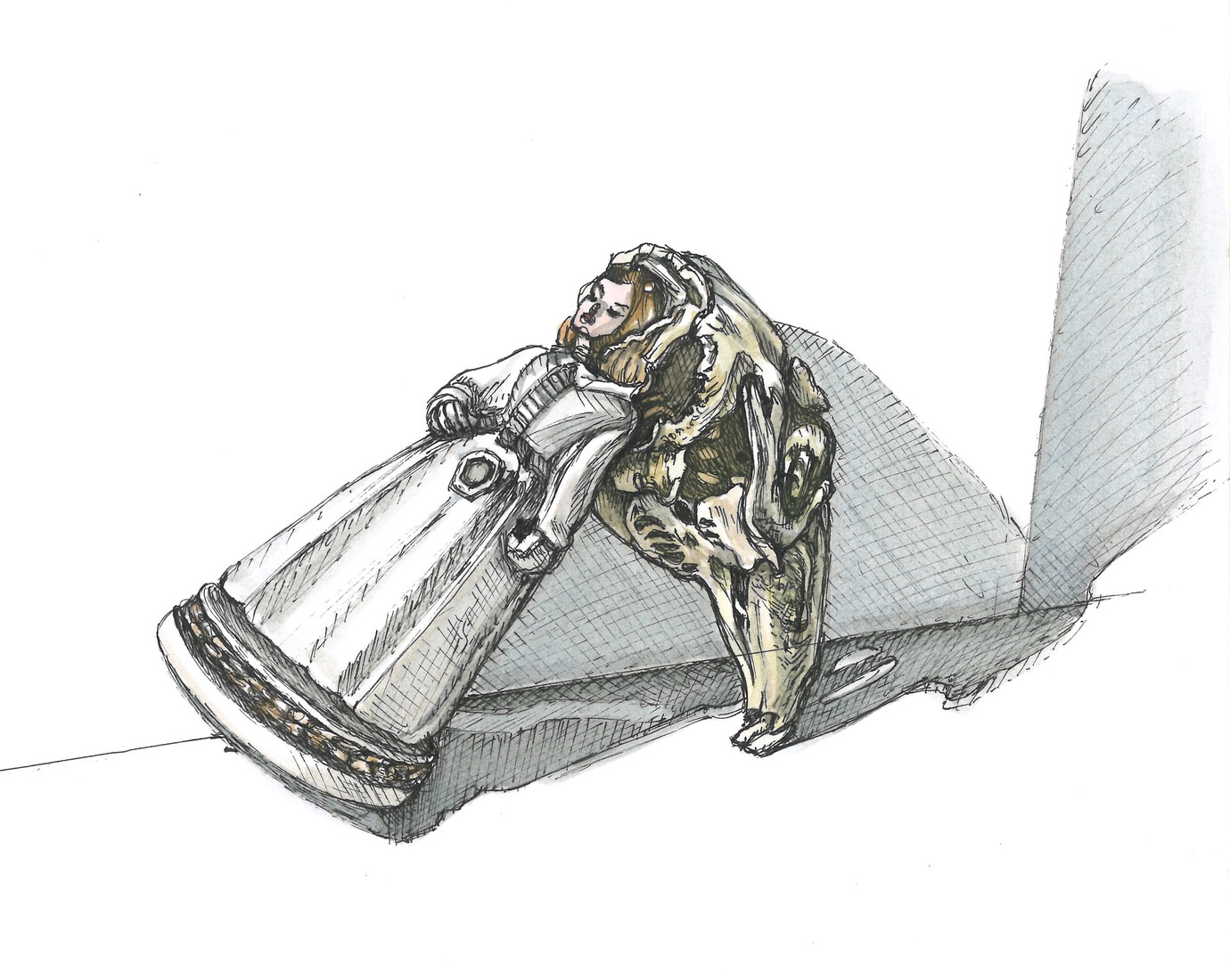 Beeldje met schedel ( detail)