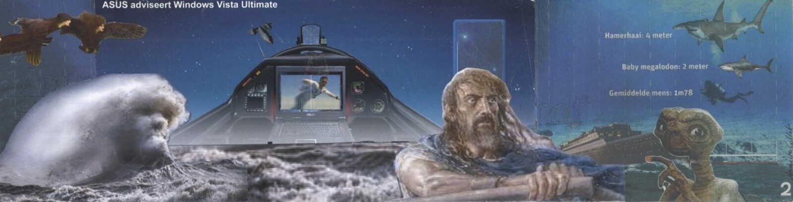 Odysseus in een futuristisch landschap