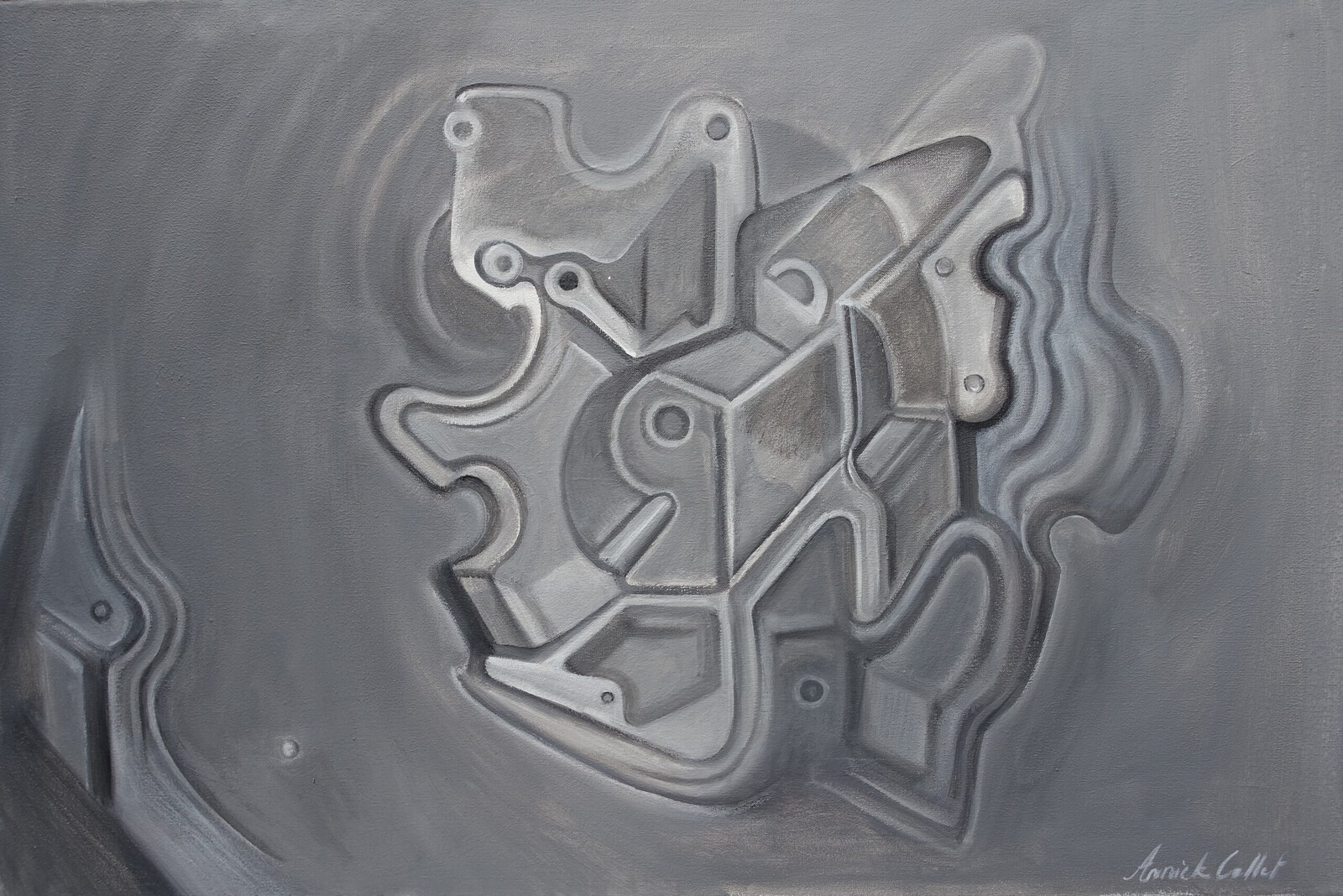 Abstract met golven en gaten 2