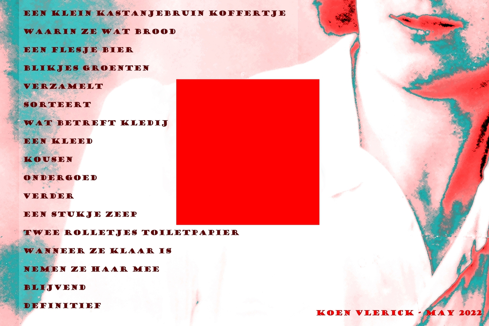 EEN KLEIN KASTANJEBRUIN KOFFERTJE