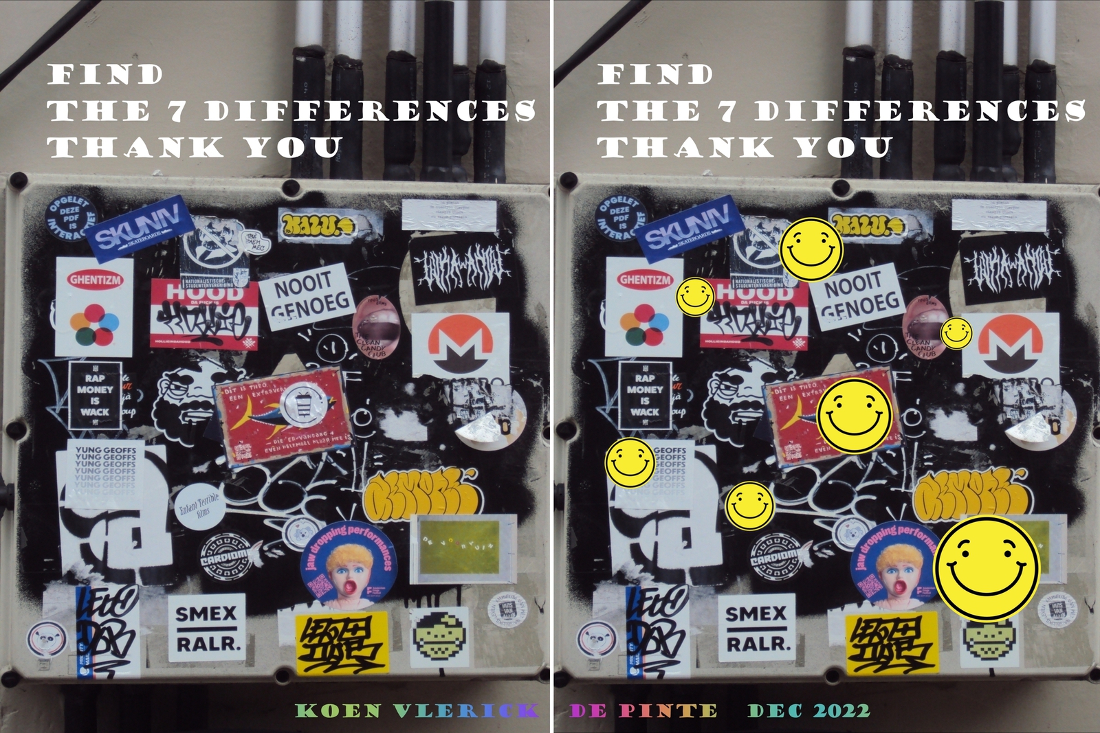 FIND THE 7 DIFFERENCES THANK YOU