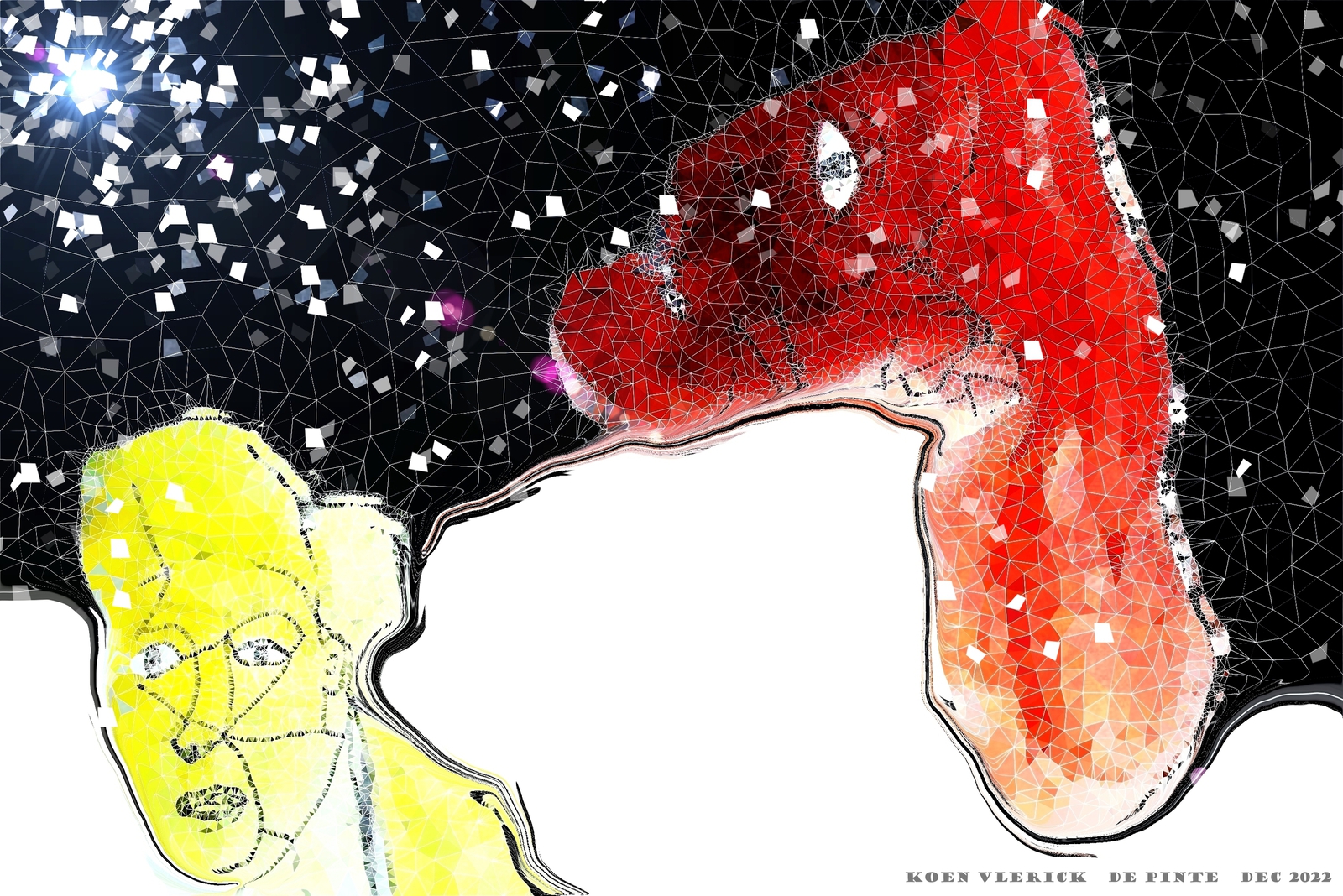 WHITE LANDSCAPE AND PEOPLE