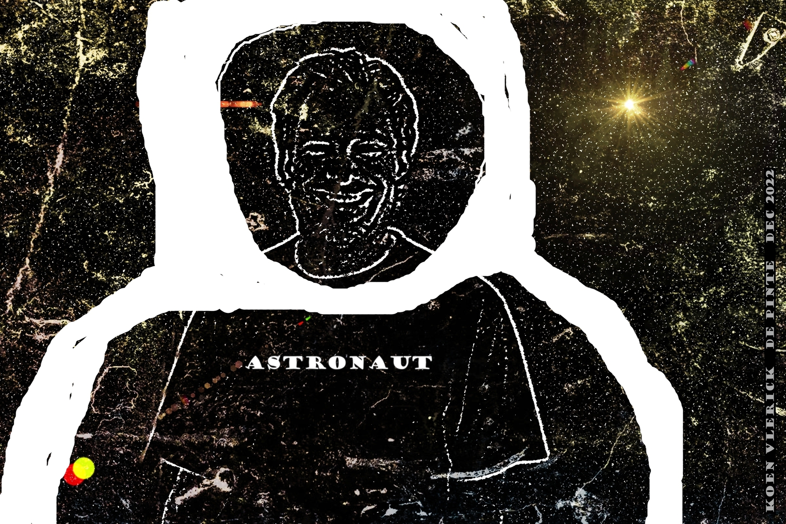 ASTRONAUT WITH BIG SMILE & T-SHIRT