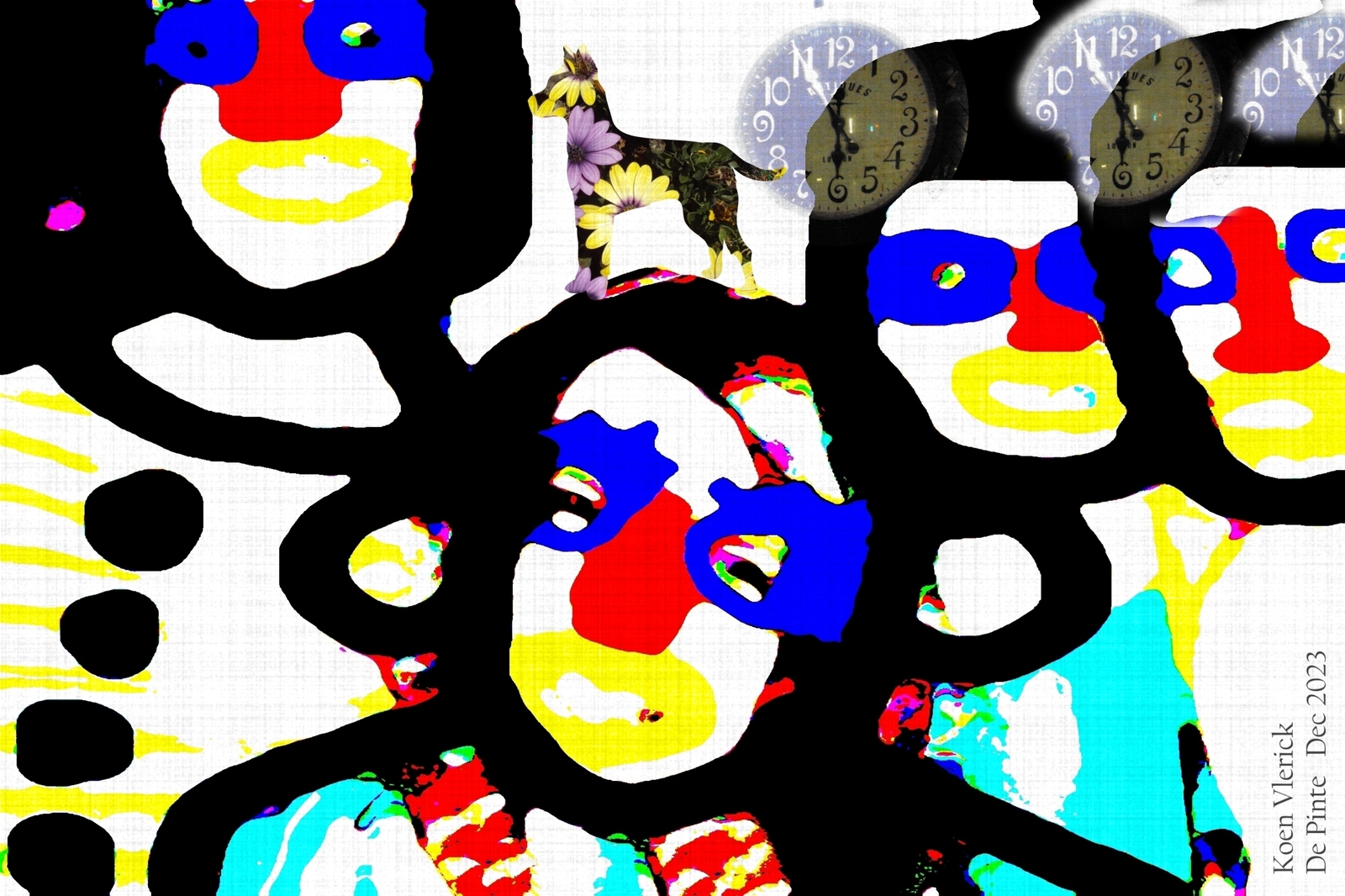 GROEPSFOTO MET HOND & KLOK KLO KL