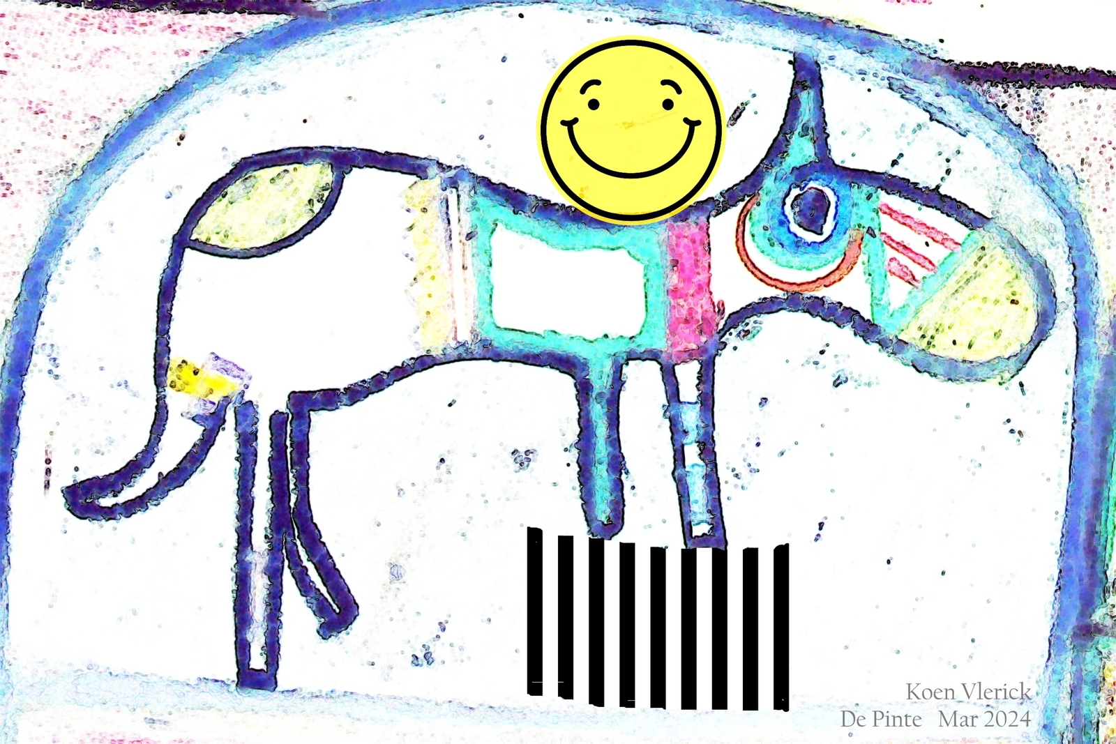 DIGITAL ANIMAL WITH SMILEY