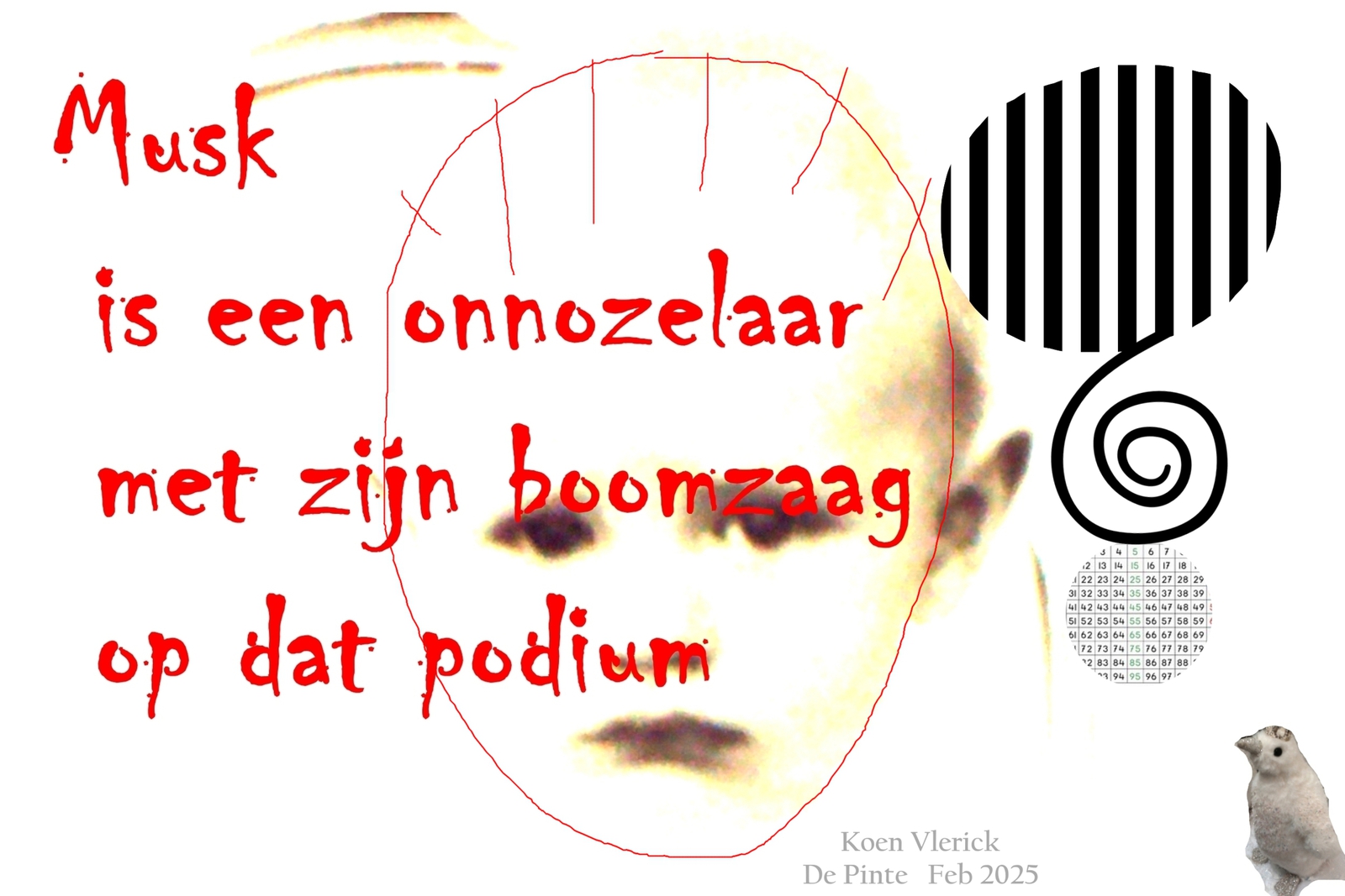 MUSK IS EEN ONNOZELAAR MET ZIJN BOOMZAAG OP DAT PODIUM