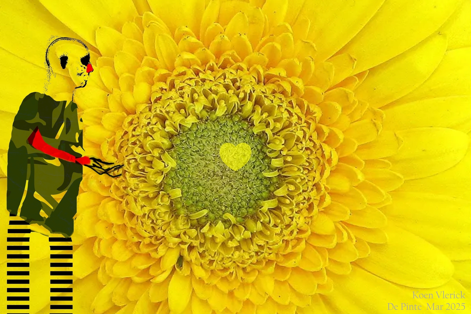 L'HOMME DÉCOUVRE UN CŒUR DE FLEUR