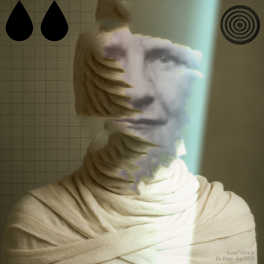 het licht op haar buik