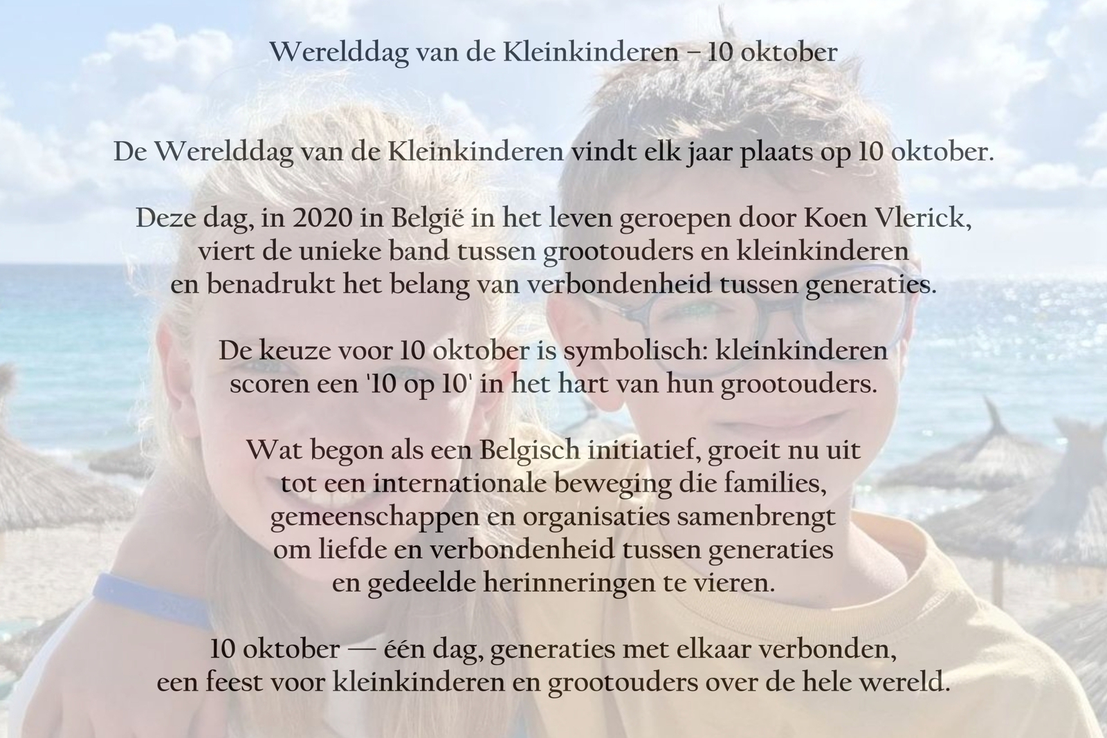 10 oktober = Werelddag van de Kleinkinderen