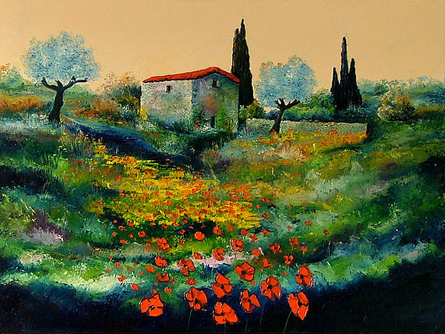 LITTLE HOUSE IN SUNSET