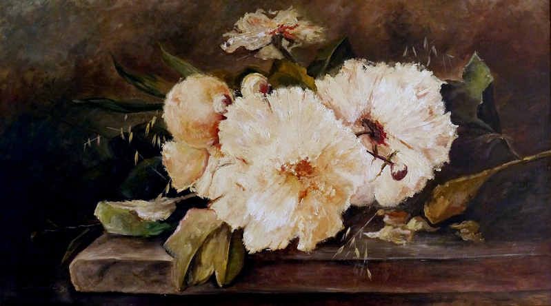 Stilleven met pioenrozen