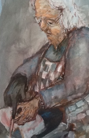 Portret beeldhouwster M.