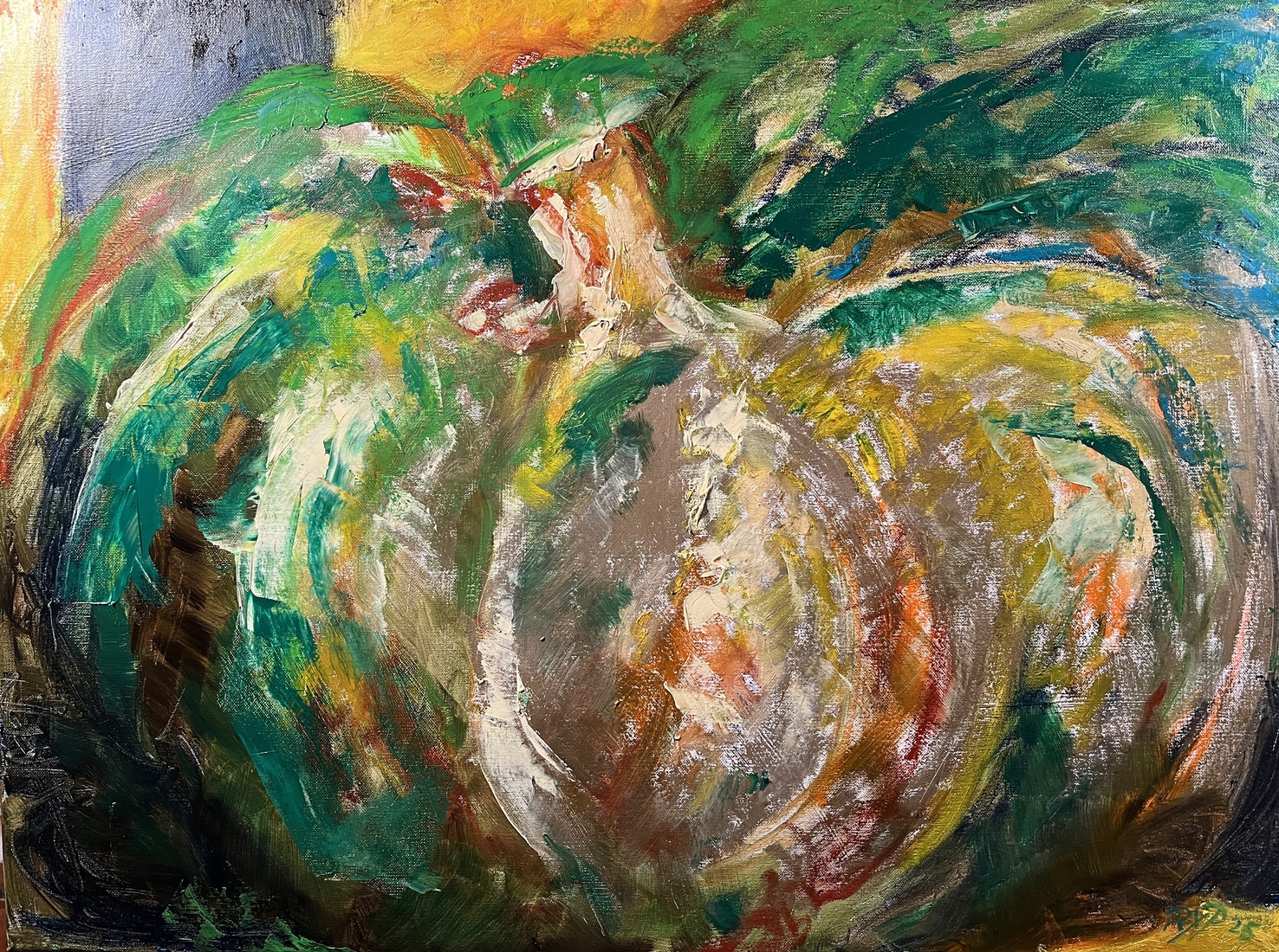 Groene grote pompoen