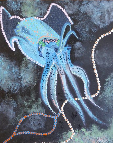 Inktvis met stippels