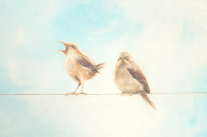 Vogels 'Het hoogste lied (detail)