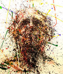 Portretten gesmeten met acryl.