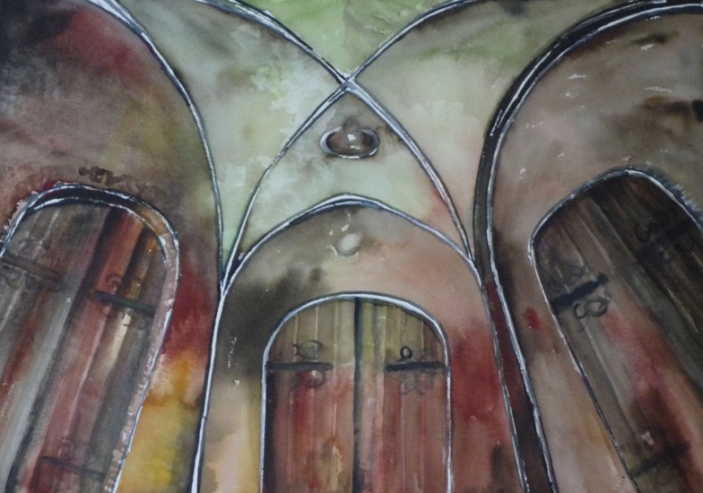 gotisch kerkinterieur