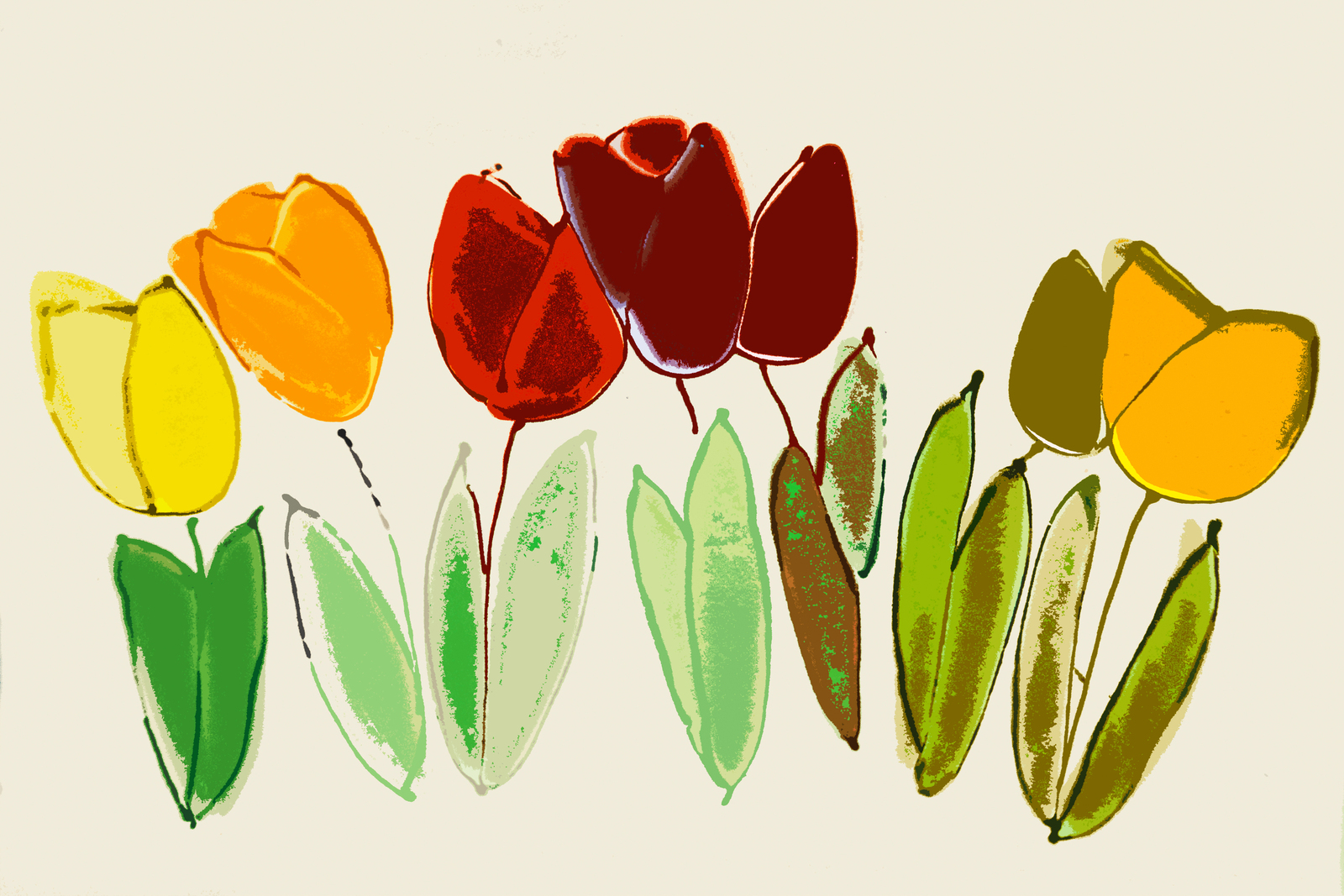 Abstracte tulpen
