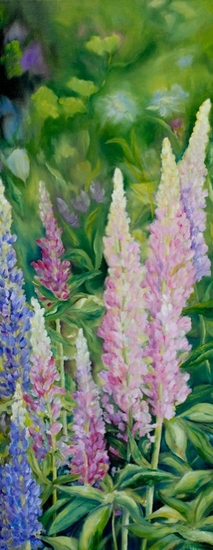 Roze lupines