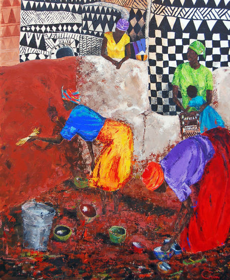 werkende Afrikaanse vrouwen