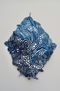 Werken bedoelt om op de muur te hangen of in de ruimte. Het thema zijn weefsels, van de mens en van de natuur.