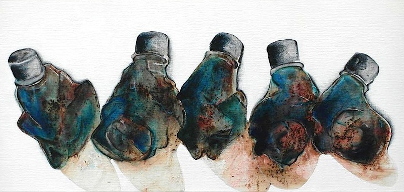 five dead bottles