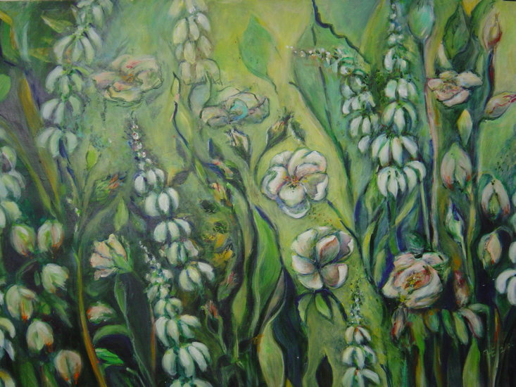 lupine, roosjes en andere planten